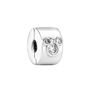 Bundle 2 NWOT Disney Mickey Mouse & Minnie Mouse CZ Clip Safety Stopper Charm